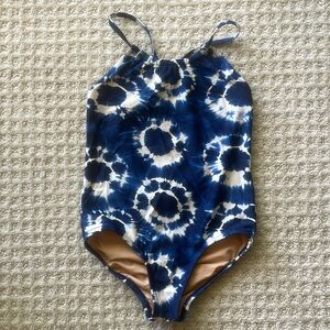 Girls JCREW Factory CrewCuts One Piece Tie-Dye Bathing Suit, size 4-5